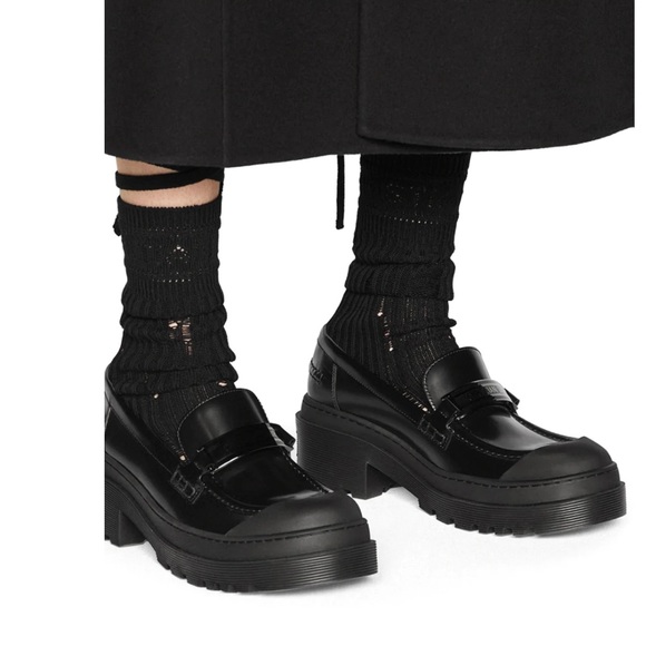 Authentic Christian Dior Code Black Leather Loafer Size 38 - Picture 4 of 14